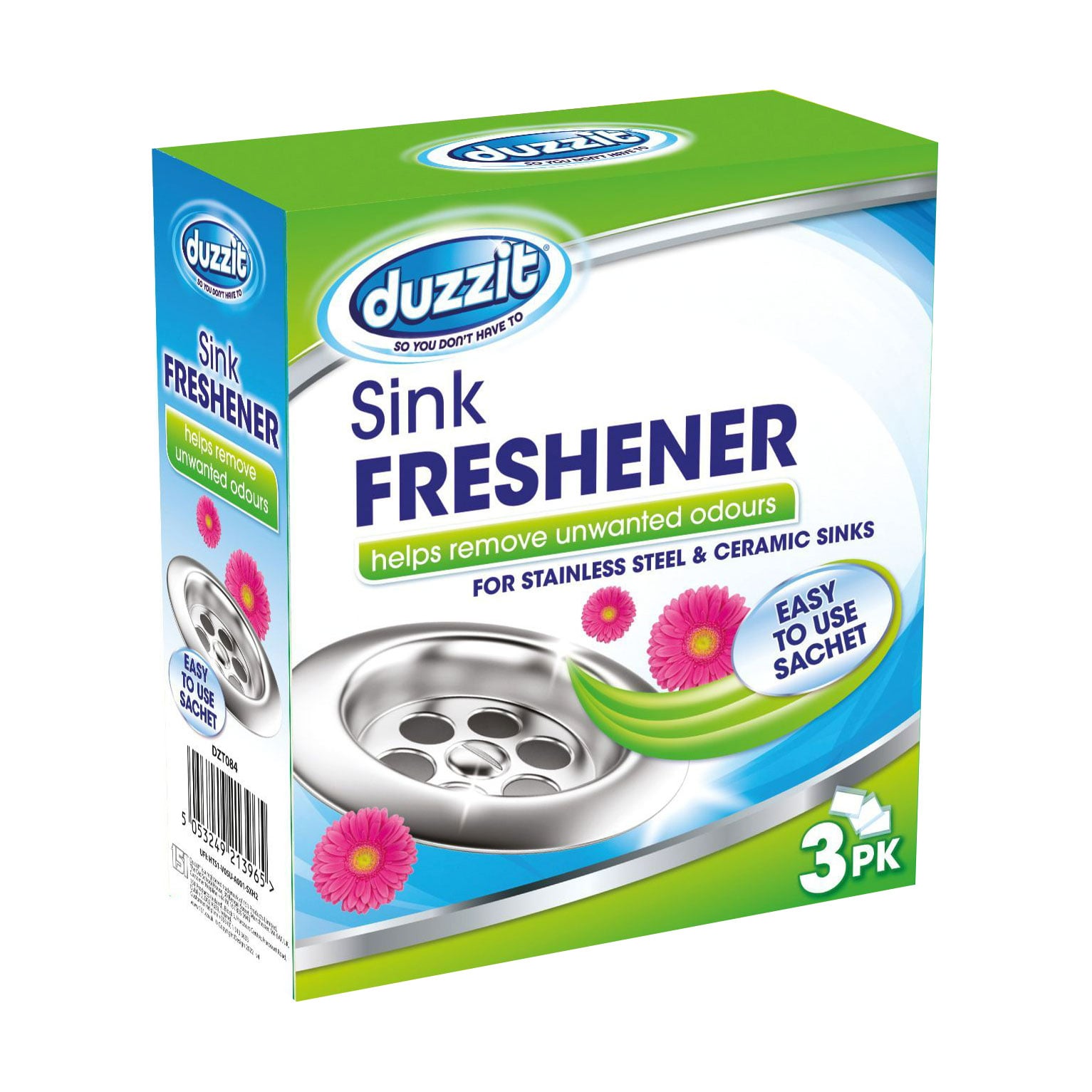 Засіб для чищення та нейтралізації запаху для раковини Duzzit Sink Freshener в саше, 3*30 г